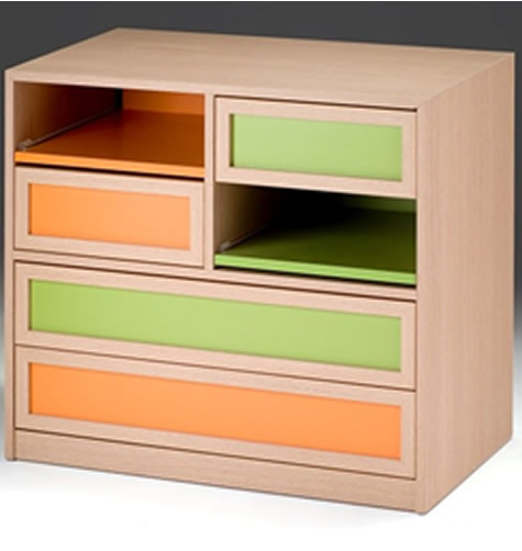 Cajoneras de madera con frente Atenas combinaciones