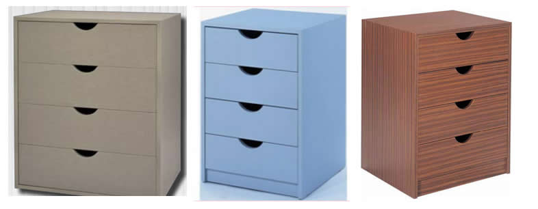Cajoneras de Madera modelo media luna